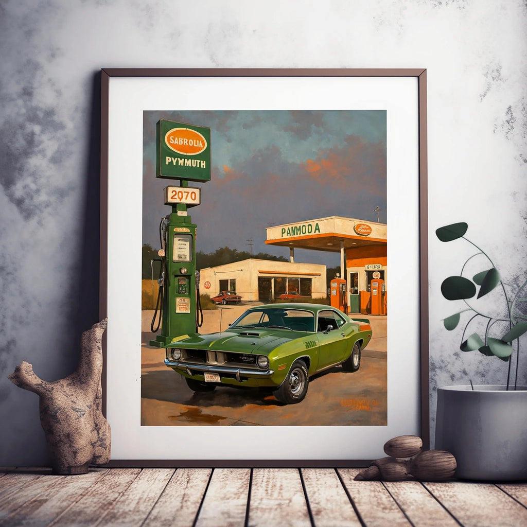 1970 Cuda High-Impact Era - Vintage Station Edition | Poster Canvas