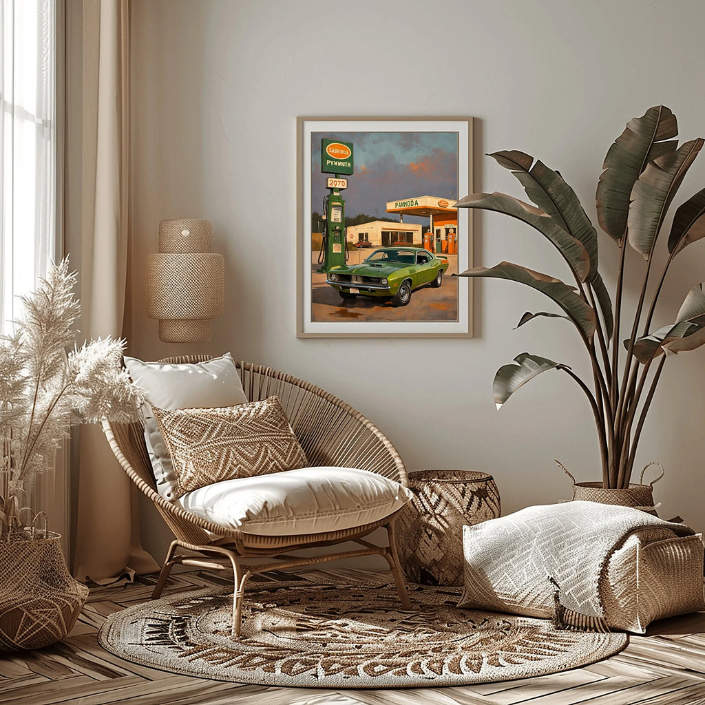 1970 Cuda High-Impact Era - Vintage Station Edition | Poster Canvas