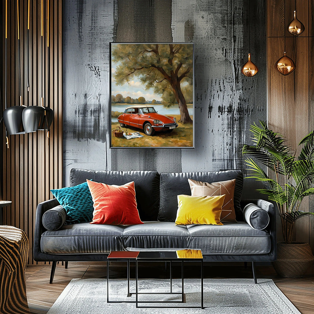 1970 French Hydropneumatic Art - Lakeside Edition | Poster & Canvas