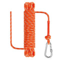 Dokumaru 8mm x 10m Outdoor Rope with Hook Orange Marine Camping Hiking