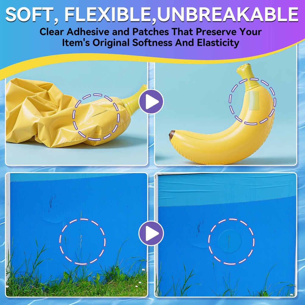 Balldanlu Air Mattress Patch Kit Waterproof Vinyl Repair Adhesive Inflatables