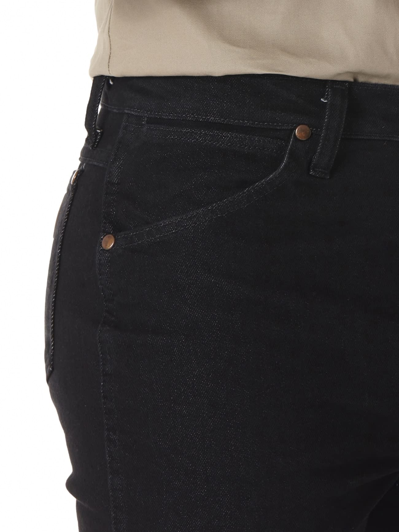 Wrangler Men's Cowboy Cut Slim Fit Boot Cut Jean Black Size 35W x 34L