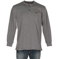 Wrangler Long Sleeve Henley, Charcoal Gray, X-Large Tall