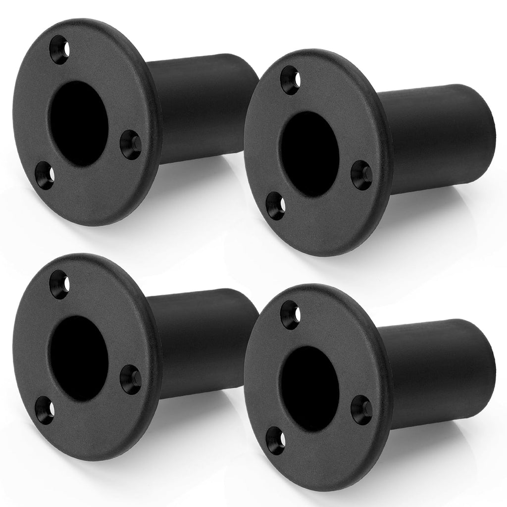 VAROILAR 4X Folding Pontoon Ladder Insert Plugs 1" Boat Hook Mount 4Pcs