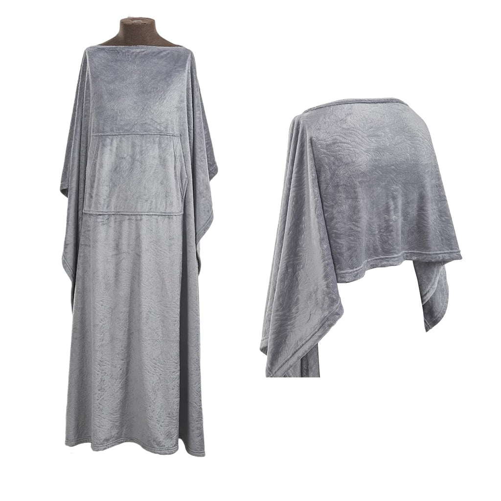 Commollis 2-in-1 Travel Blanket & Pillow Lightgray Compact Warm All-Season