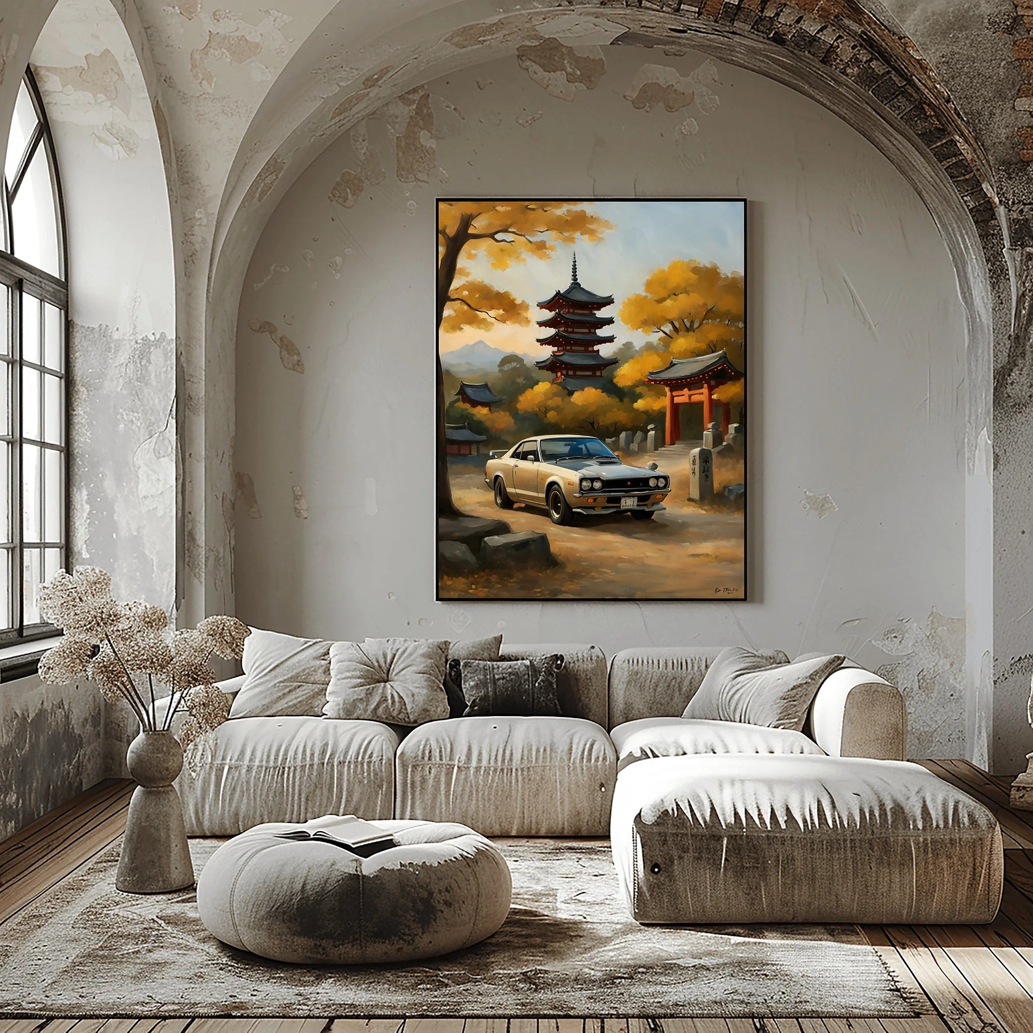 1971 Hakosuka GT-R Legend - Temple Edition | Poster Canvas