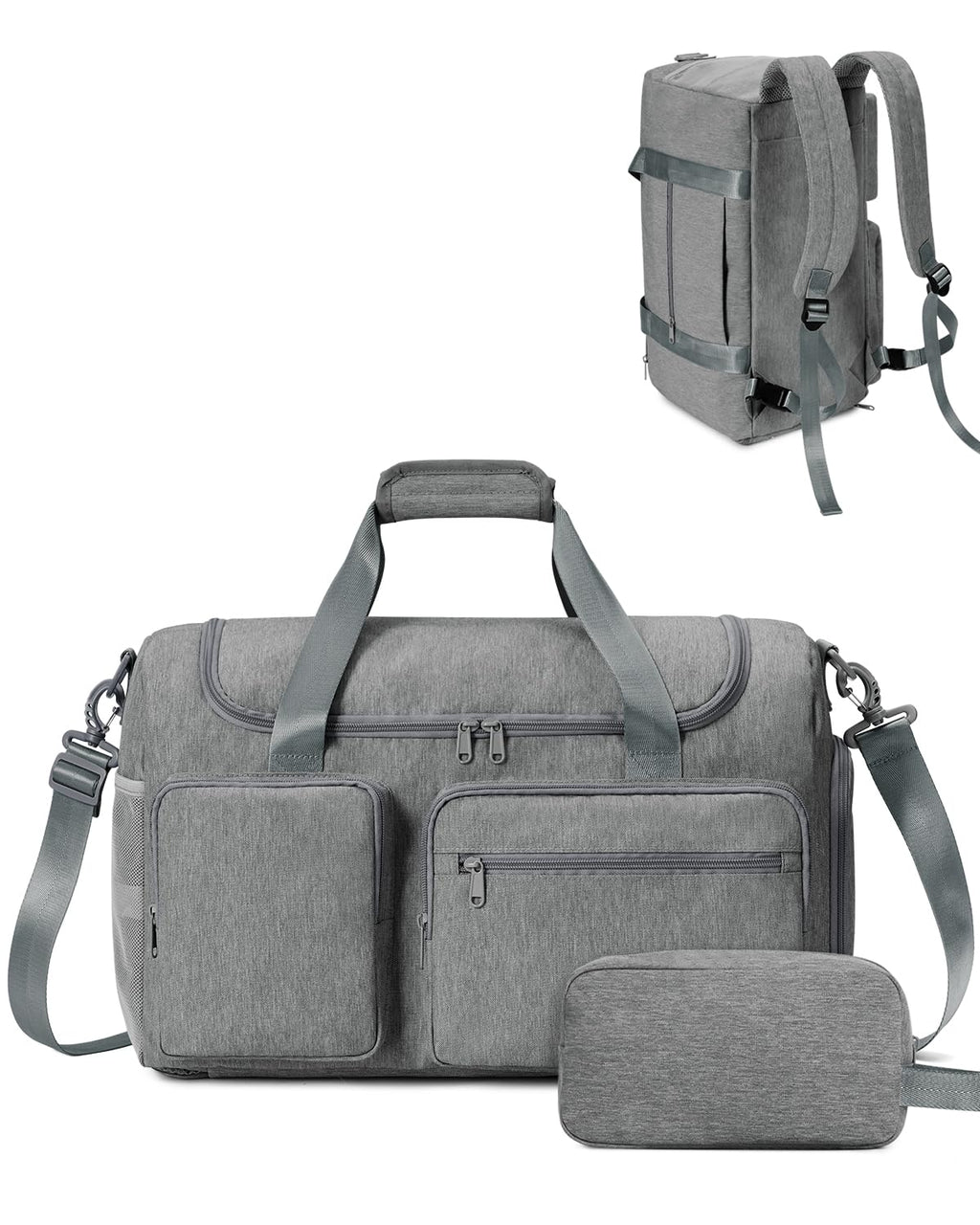 sportsnew Travel Duffel Bag 27L Gym Shoe Compartment Grey Medium Size