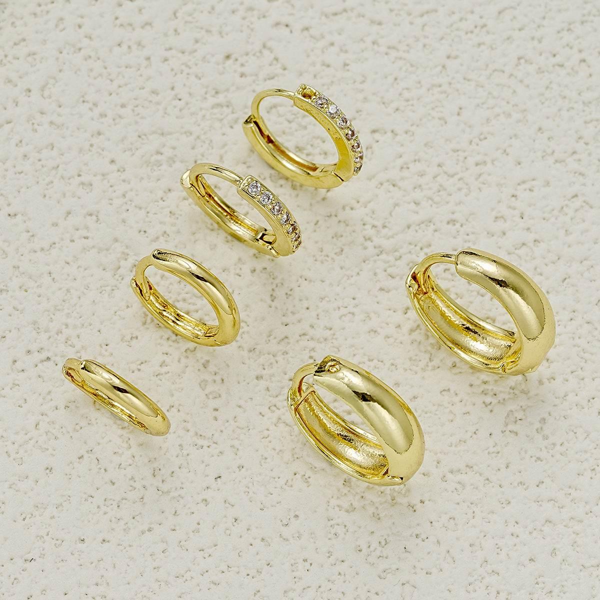 Stacking 3 Pieces Small Hoop Huggie Earrings Set for Women, Silver Stud Earrings for Multiple Piercing Hypoallergenic Trendy Jewelry, Dainty Jackets Cartilage Cubic Zircon Earrings for Women's Gifts