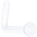 18G 1/4 Clear Bioplast Flat Top L Shape Nose Retainer Set of 10