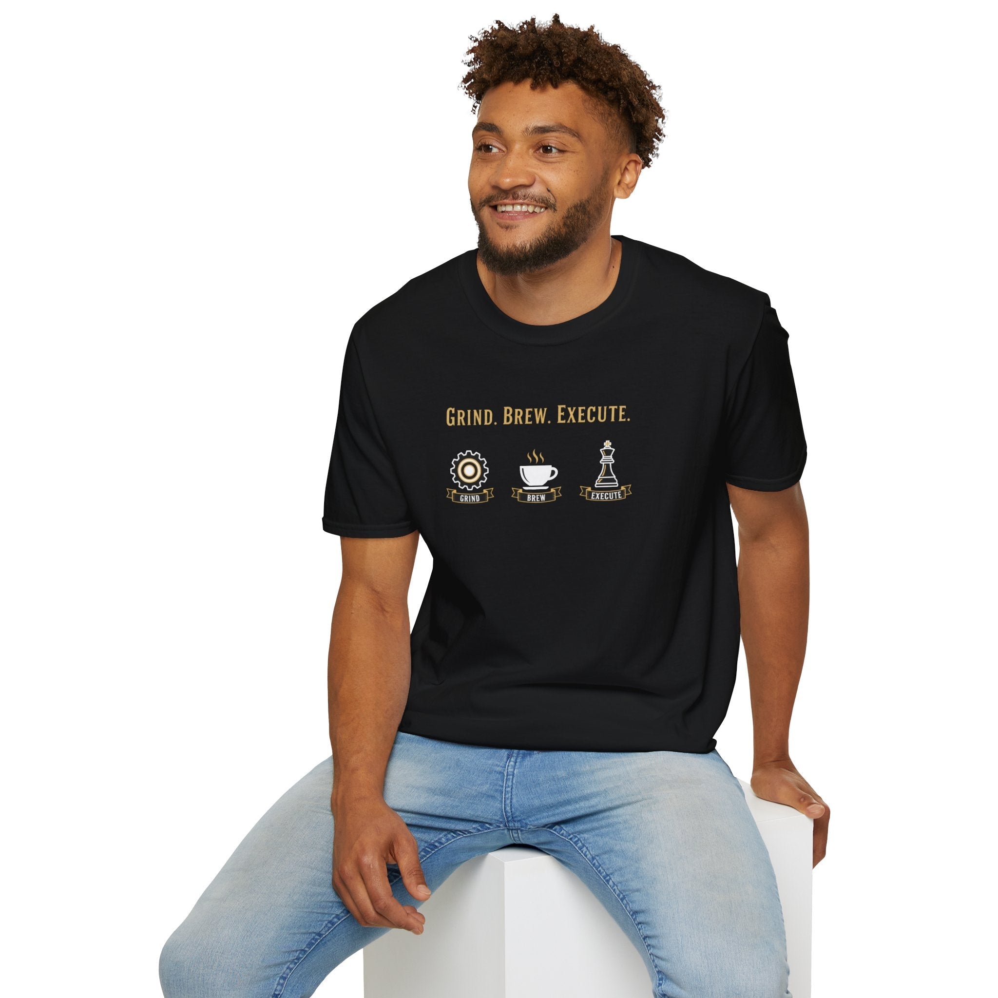 Grind Brew Execute T-Shirt - Mob Crew Passion Fuel for Success