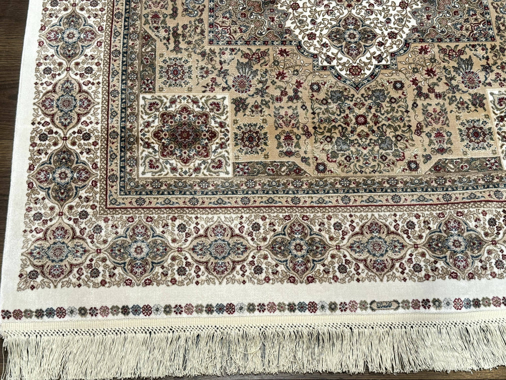 Turkish Memluk Silk Rug 4x6, Hereke Carpet, Bamboo Silk, New