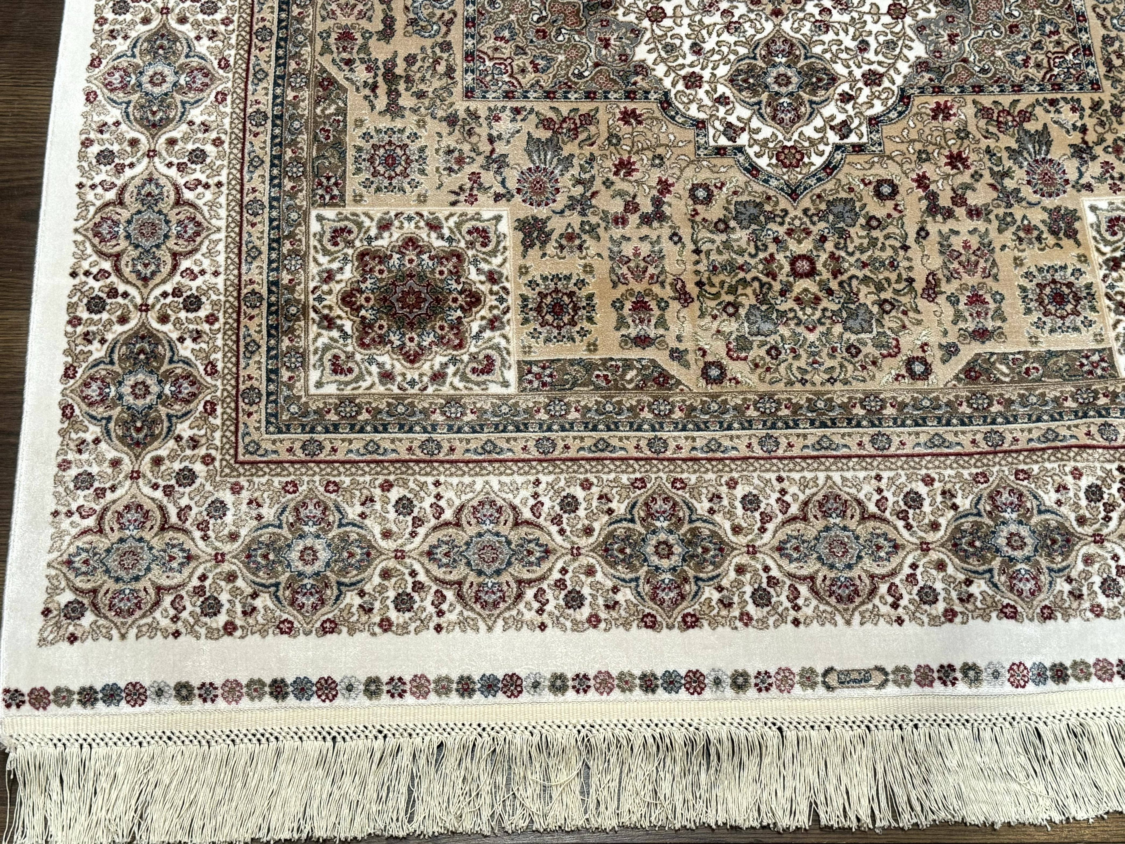 Turkish Memluk Silk Rug 4x6, Hereke Carpet, Bamboo Silk, New