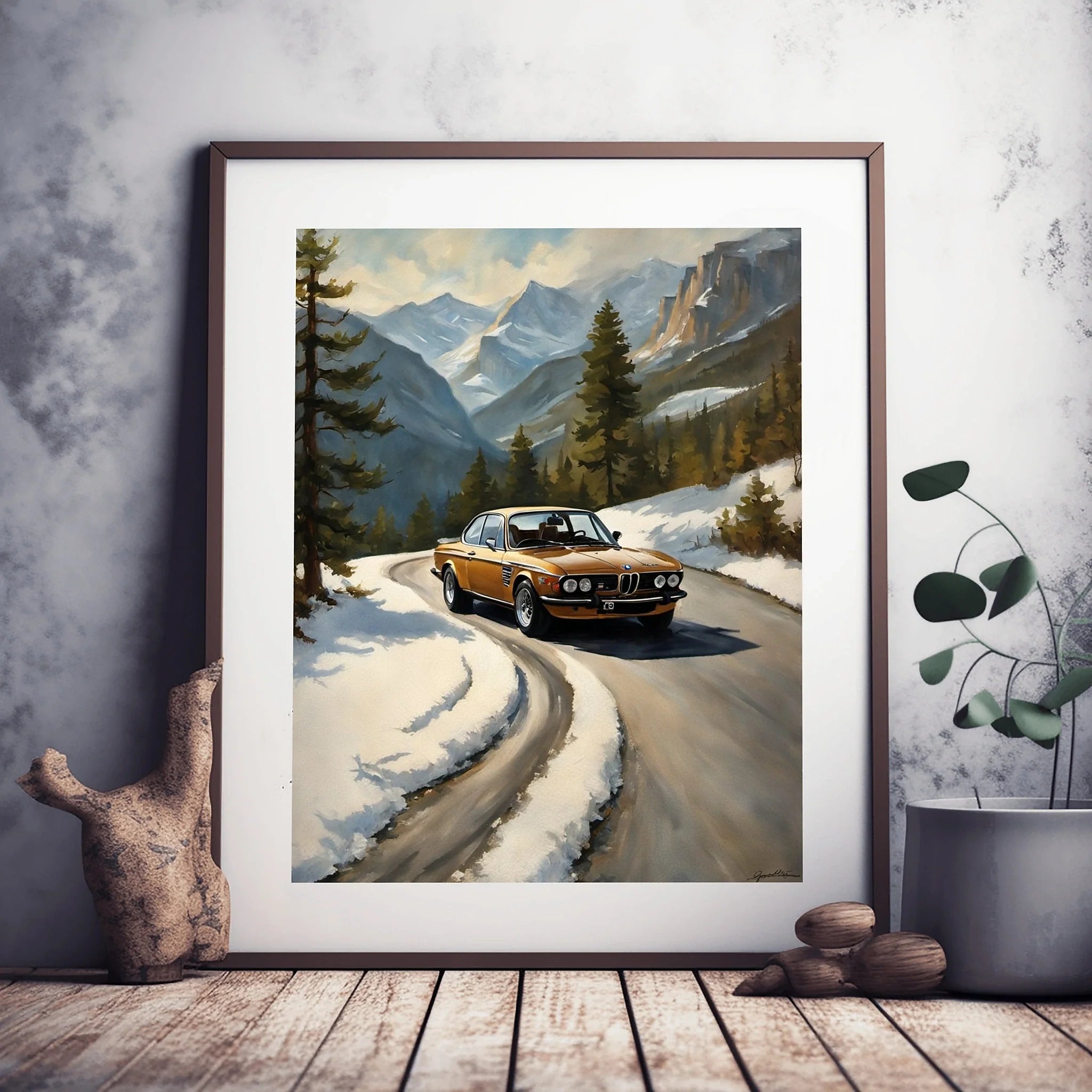 1973 Batmobile CSL Racer - Winter Edition | Poster Canvas