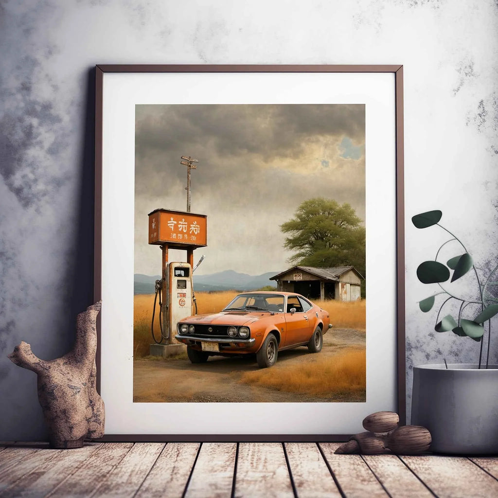 1974 Japanese GT Pioneer - Gas Station Edition | Poster Canvas