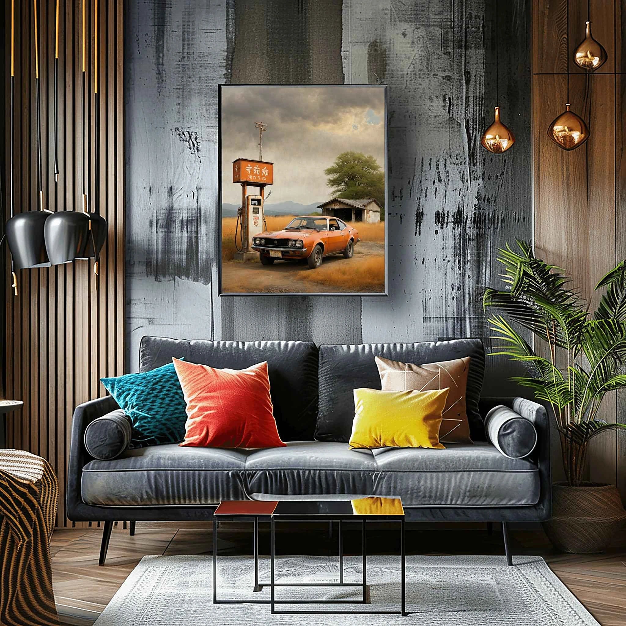 1974 Japanese GT Pioneer - Gas Station Edition | Poster Canvas