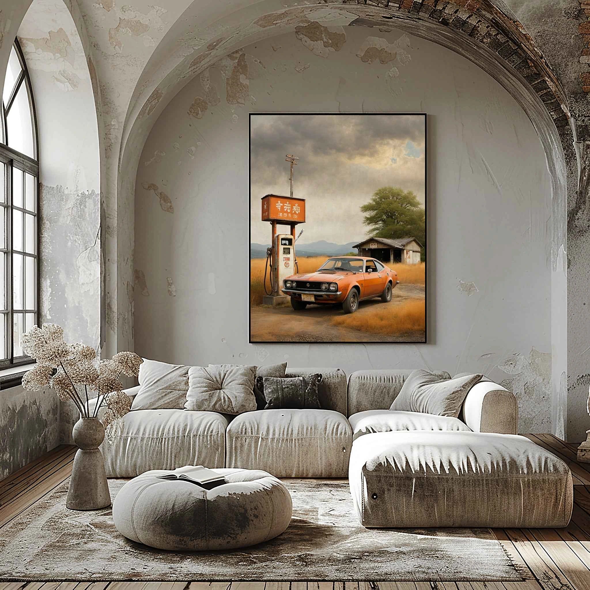 1974 Japanese GT Pioneer - Gas Station Edition | Poster Canvas