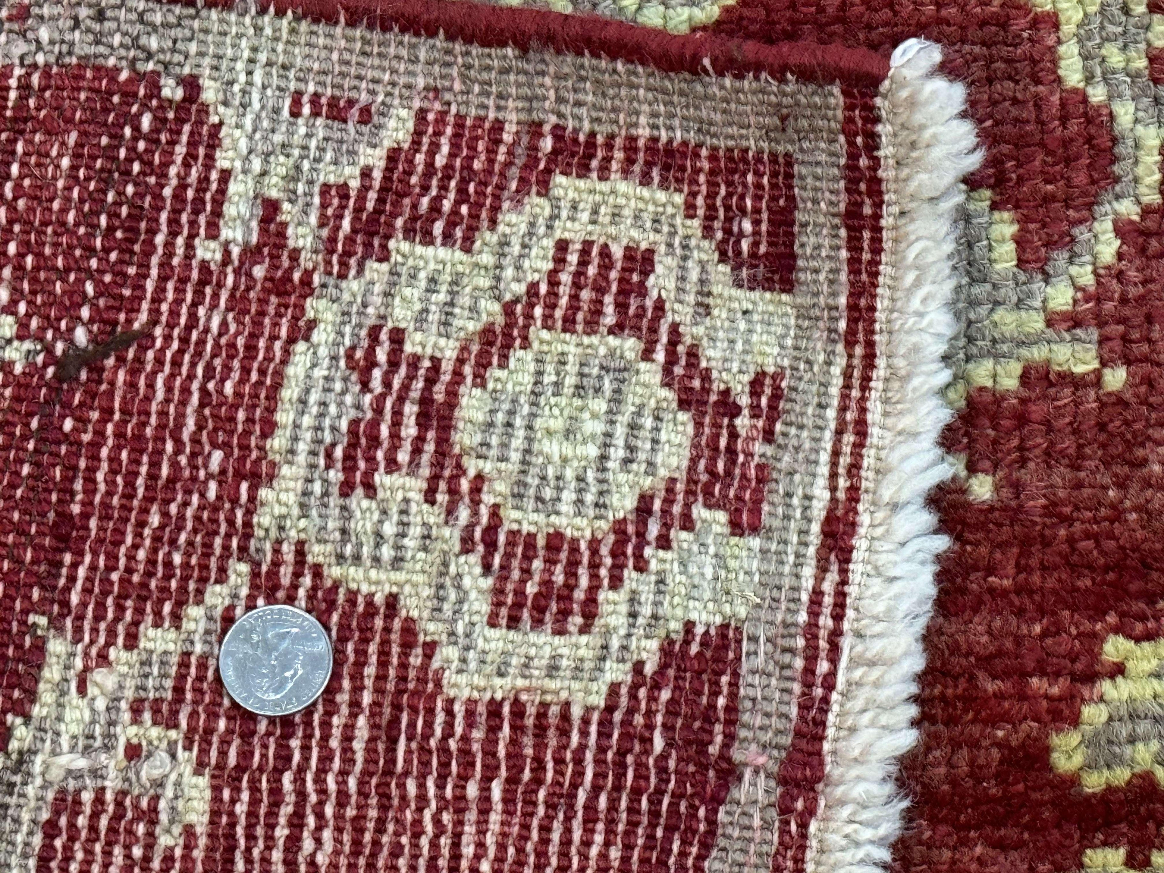 Modern Turkish Oushak Rug 5x8, Brick Red