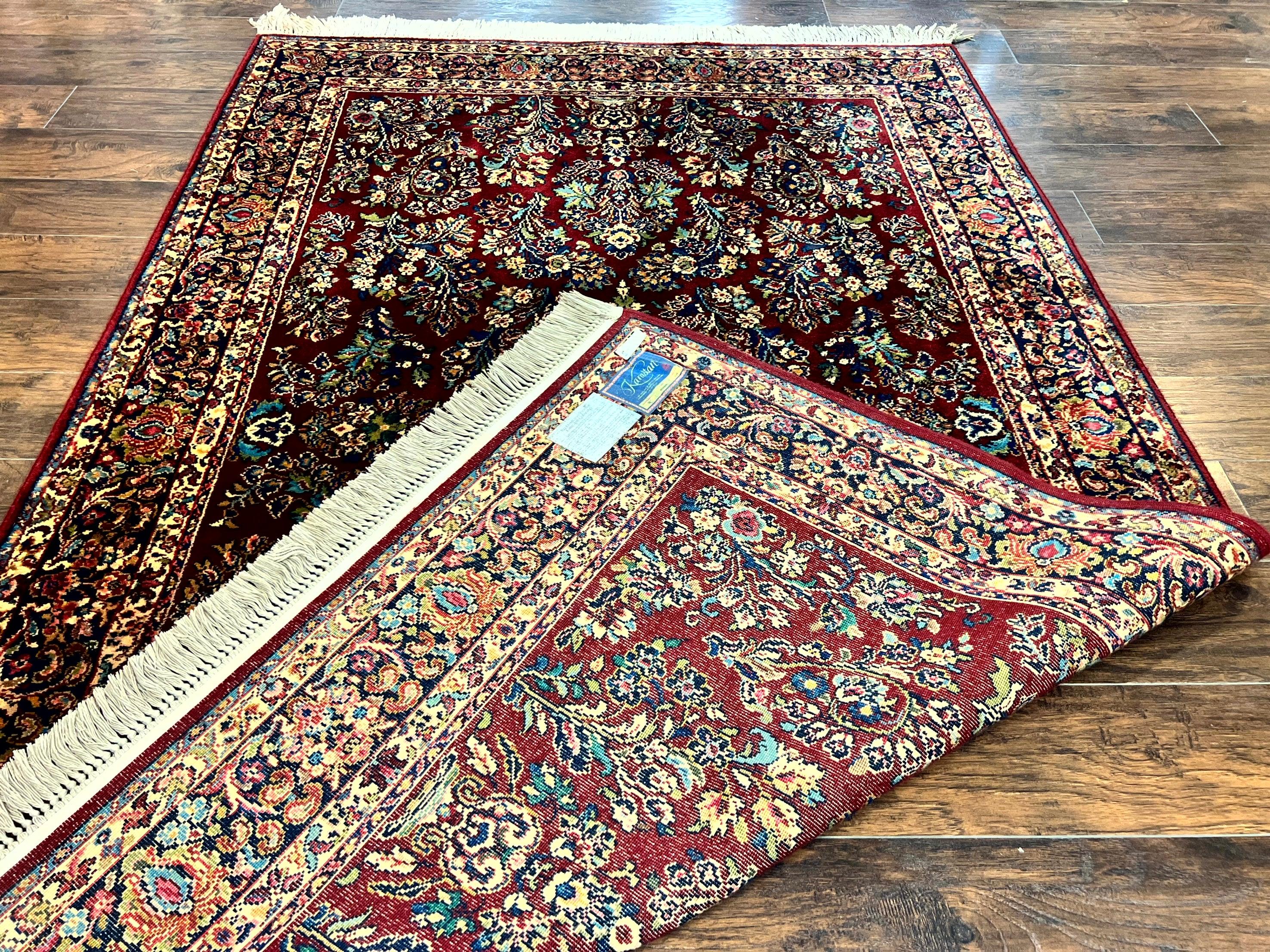 Karastan Rug 5.9 x 9 Red Sarouk Rug #785, Karastan Wool Rug, Karastan Carpet, Original 700 Series Vintage Karastan Oriental Rug Discontinued