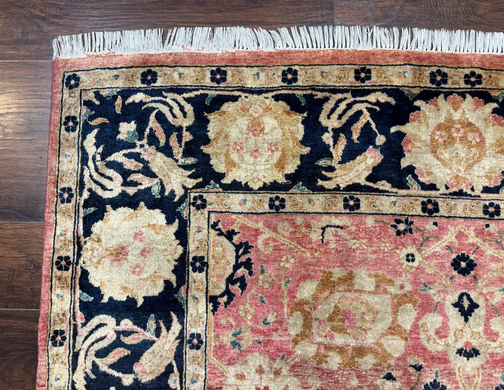 Indian Agra Rug 6x9, Allover Pattern, Traditional Wool Oriental Carpet