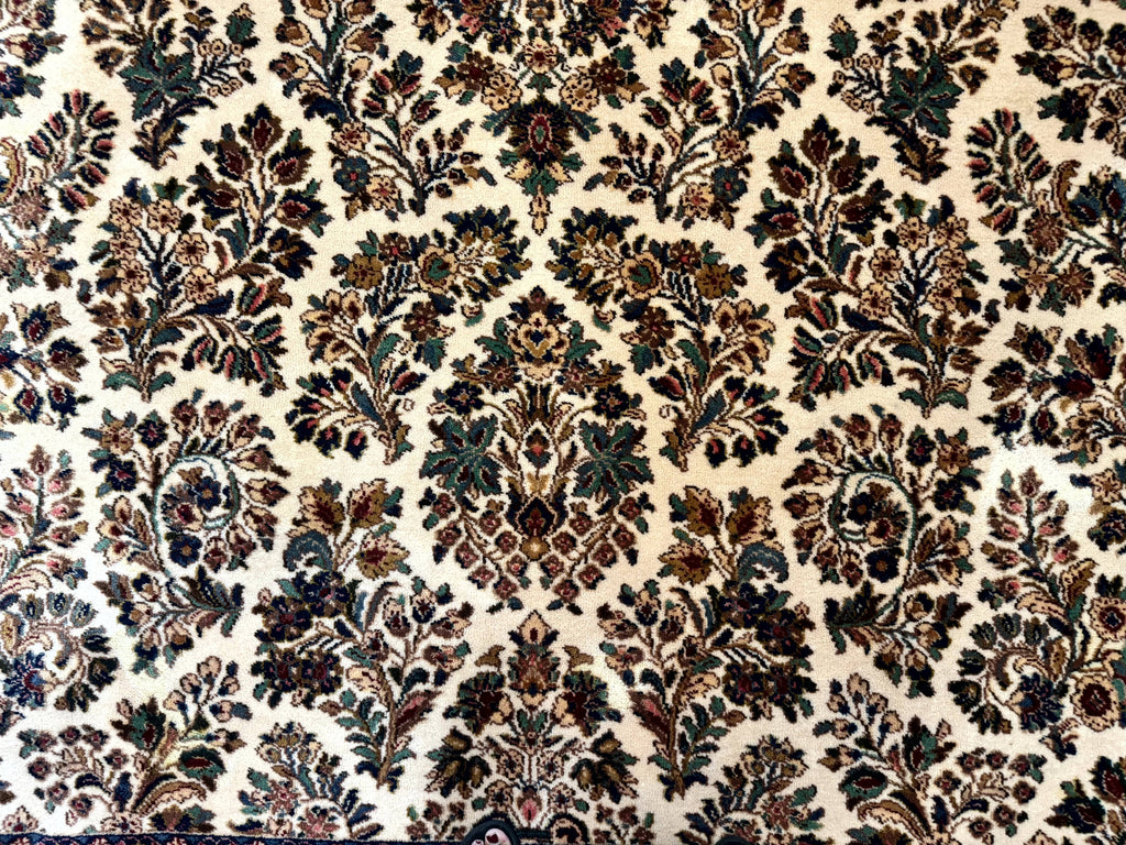 Karastan Rug 8.8 x 10.6 Ivory Sarouk #700/760, Wool Discontinued Original 700 Series