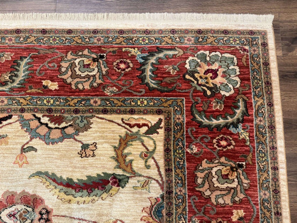 Karastan Rug 8.8 x 10, Ashara Agra Ivory #549, Wool, Vintage