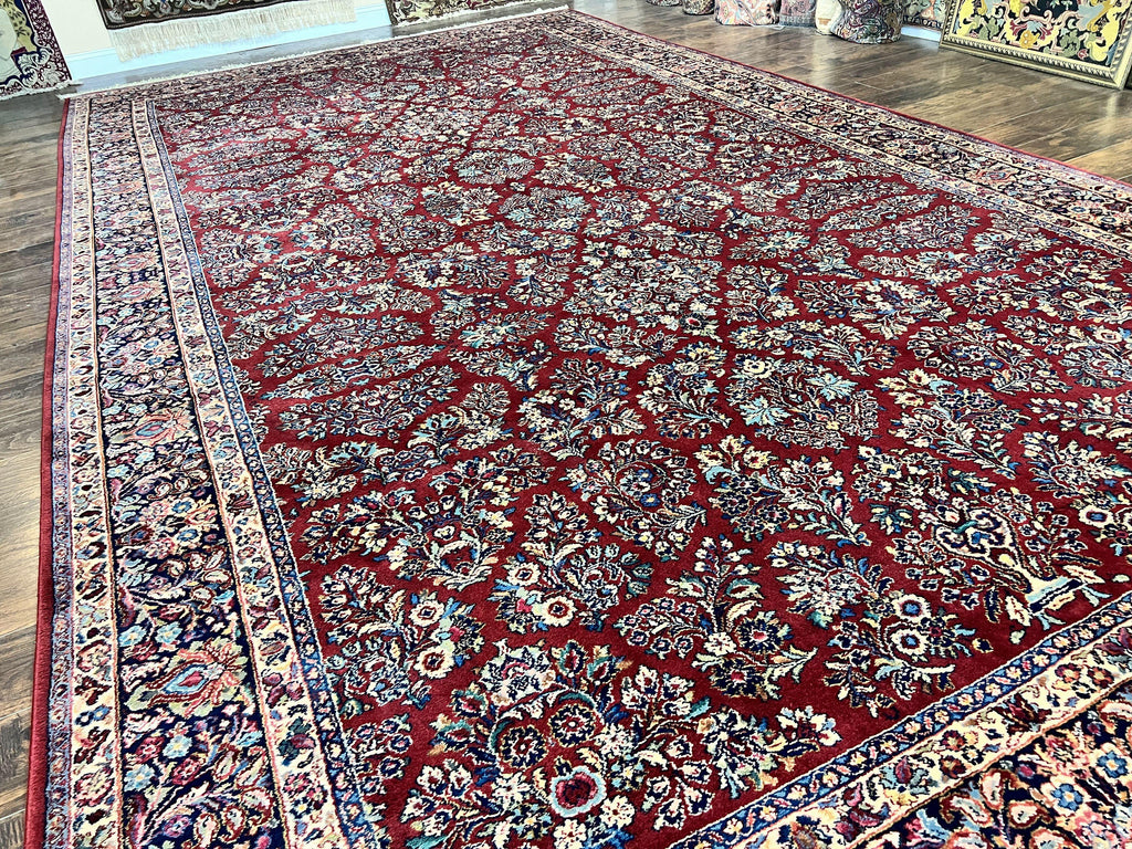 Karastan Rug 10x18 Red Sarouk #785, Wool Karastan Carpet, Original 700 Series, Vintage Discontinued Large Oriental Rug