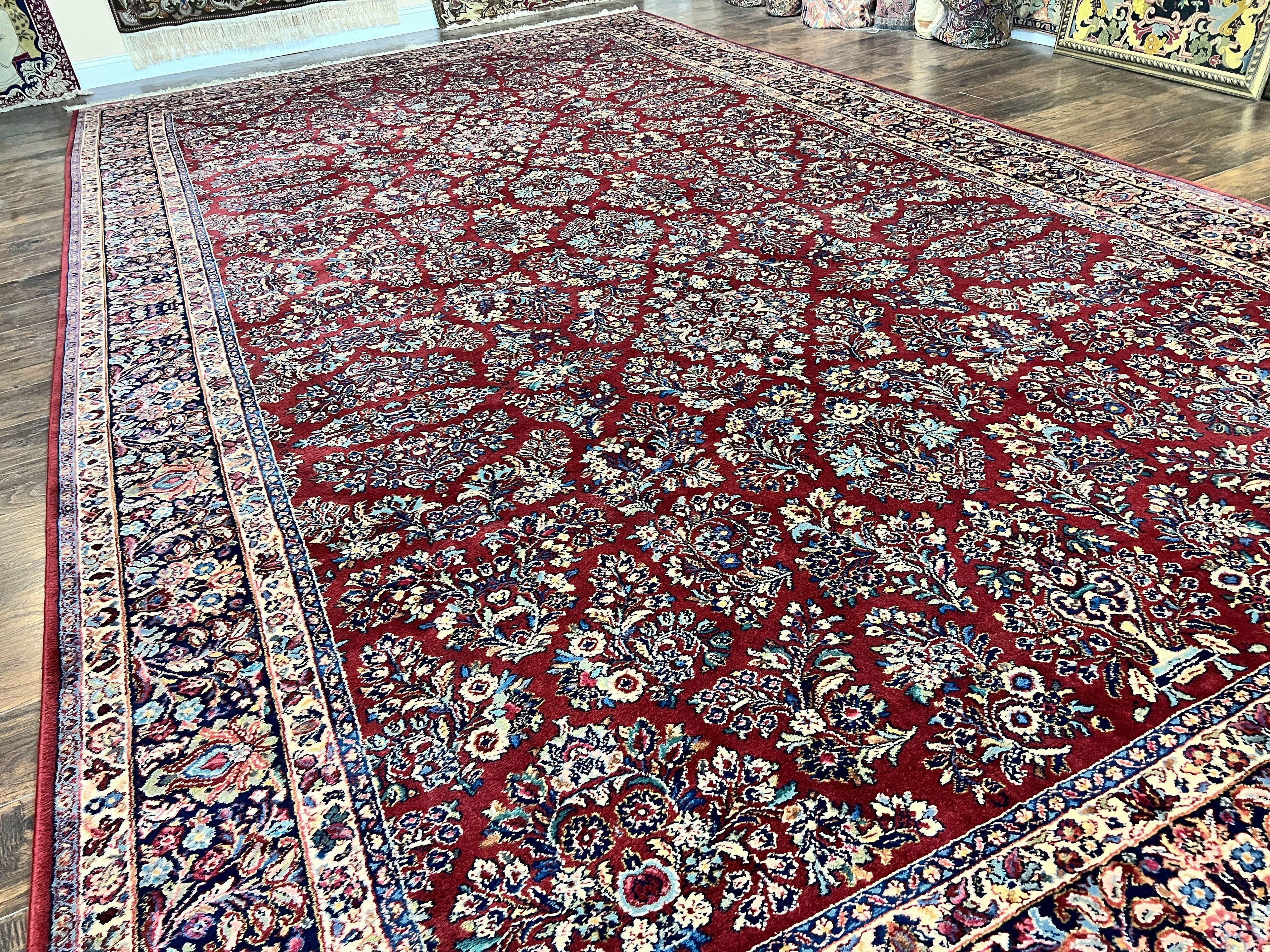 Karastan Rug 10x18 Red Sarouk #785, Wool Karastan Carpet, Original 700 Series, Vintage Discontinued Large Oriental Rug