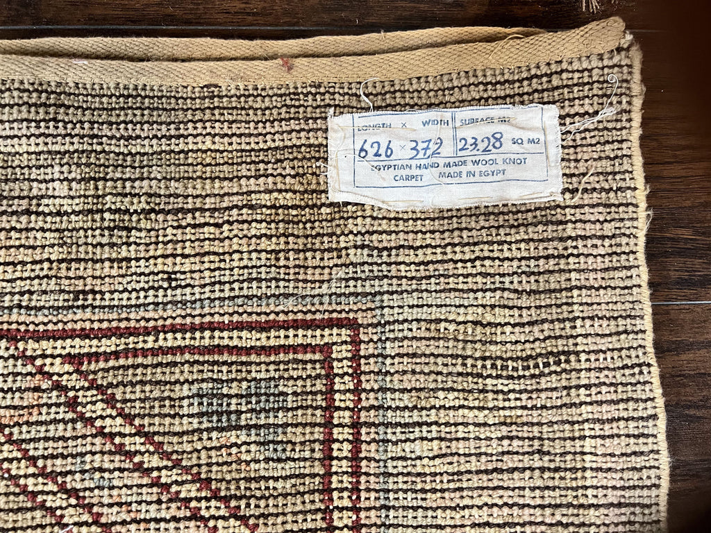 Large Egyptian Oushak Rug 12x21, Wool Handmade Vintage Carpet, Allover Pattern, Oversized 12 x 21 ft Traditional Rug