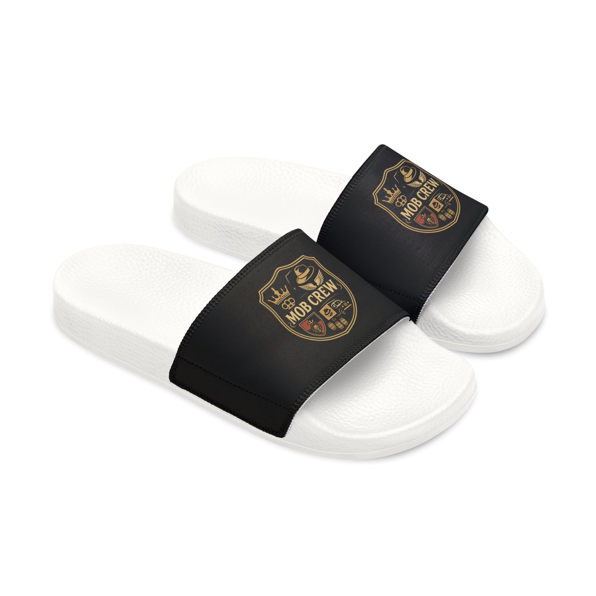 Mob Crew Men’s Crew Logo Slide Sandals Removable-Strap Pool & Casual Slides