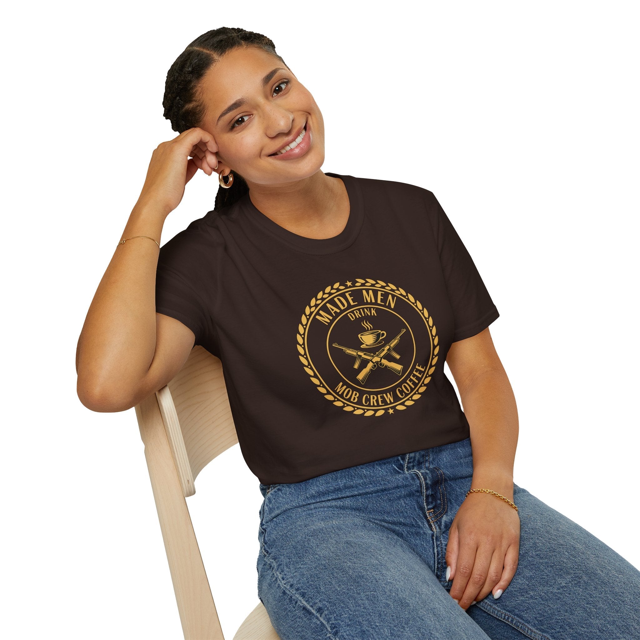 Mob Crew Made Men Drink Mob Crew Coffee T-Shirt - Perfect for Coffee Lovers