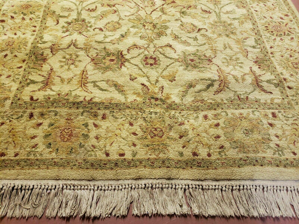 Belgium Power Loomed Rug 5x7, Vintage Oriental Wool Carpet, Beige