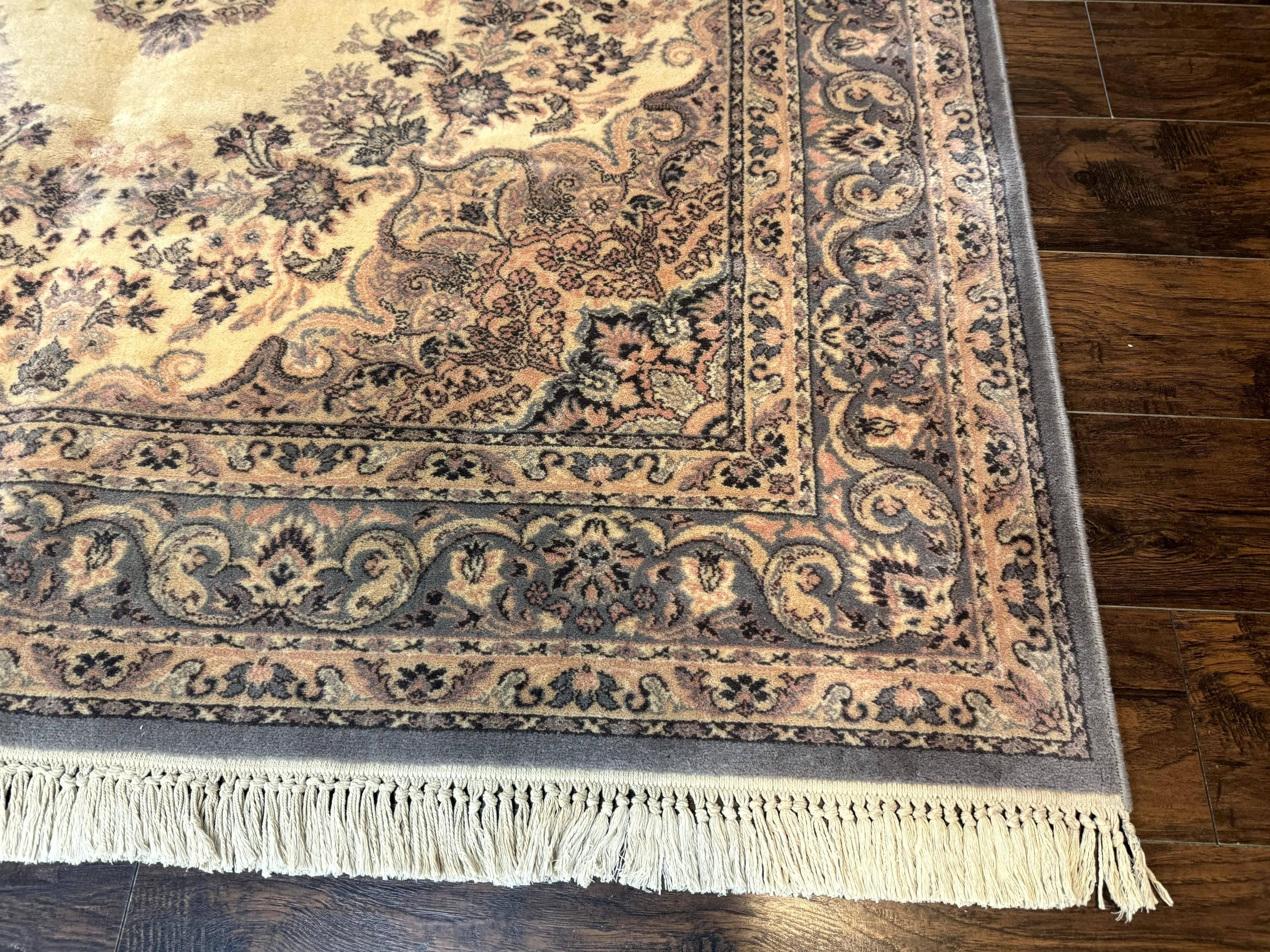Belgium Power Loomed Wool Rug 6.9 x 9.6, Vintage Oriental Carpet
