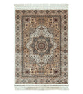 Turkish Memluk Silk Rug 4x6, Hereke Carpet, Bamboo Silk, New
