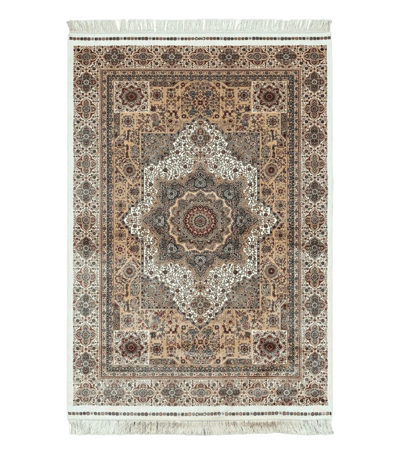 Turkish Memluk Silk Rug 4x6, Hereke Carpet, Bamboo Silk, New