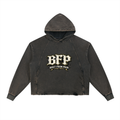 BFP Vintage Washed Frayed-Hem Hoodie