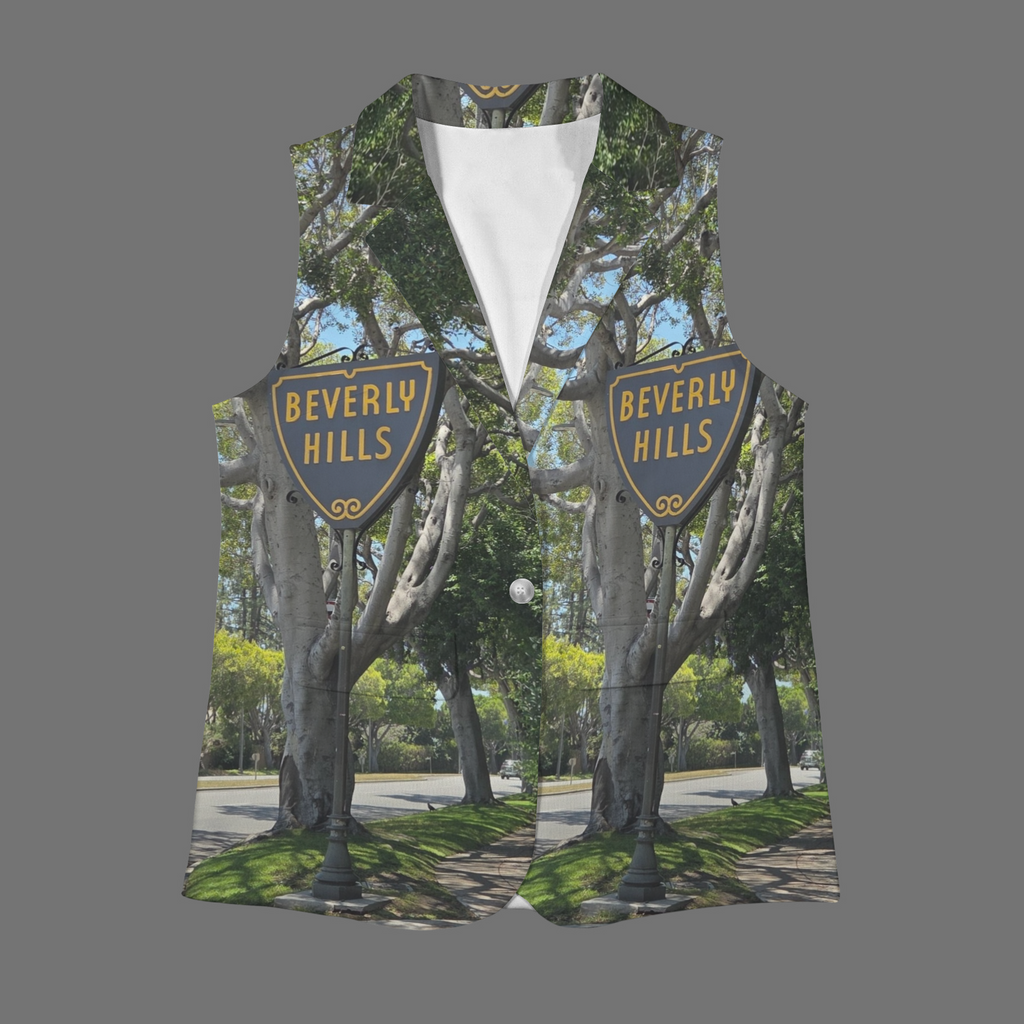 NEW!!! "THAT PART" branded (rear & B.H. Street Sign front) Sleeveless Blazer Vest (Made to Order No Stock)