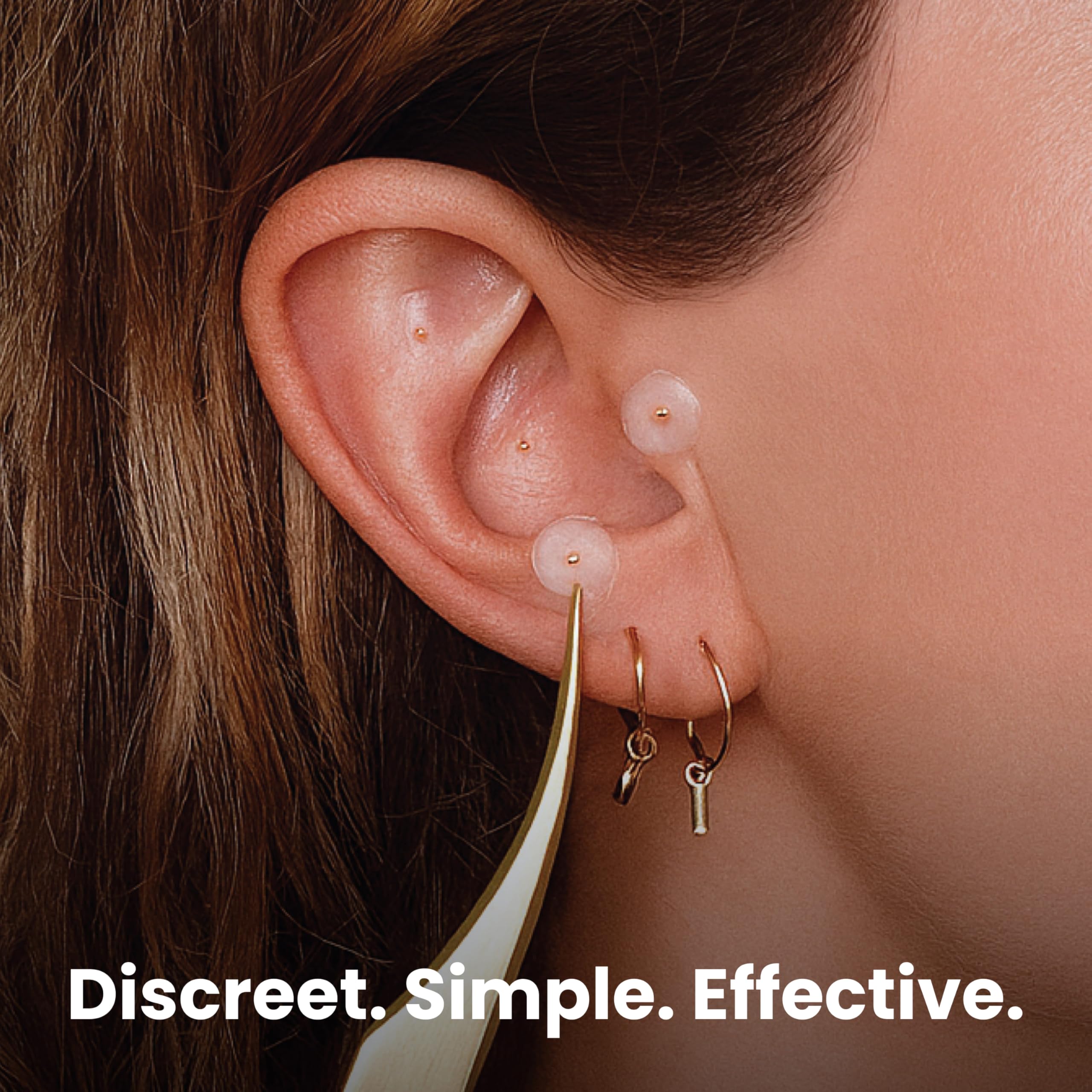 CalmPops Acupressure Ear Seeds Kit 24K Gold Plated 60 Units Immune Digestive