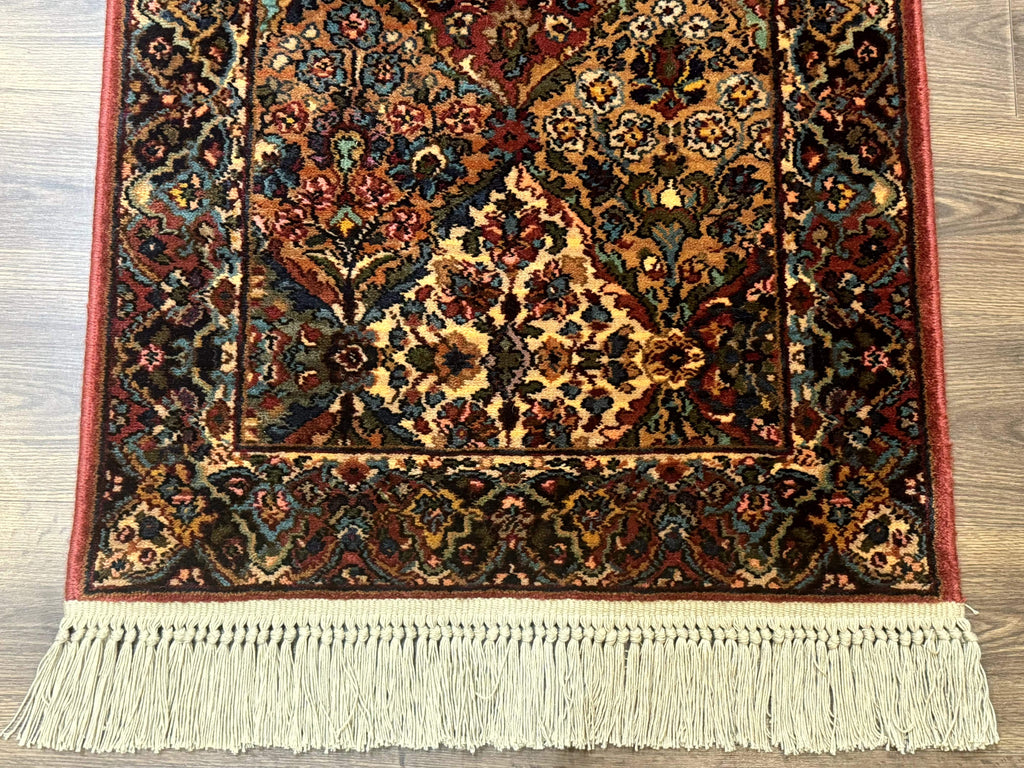 Karastan Rug 2.6 x 4 Multicolor Panel Kirman #717, Original 700 Series, Wool Pile Discontinued