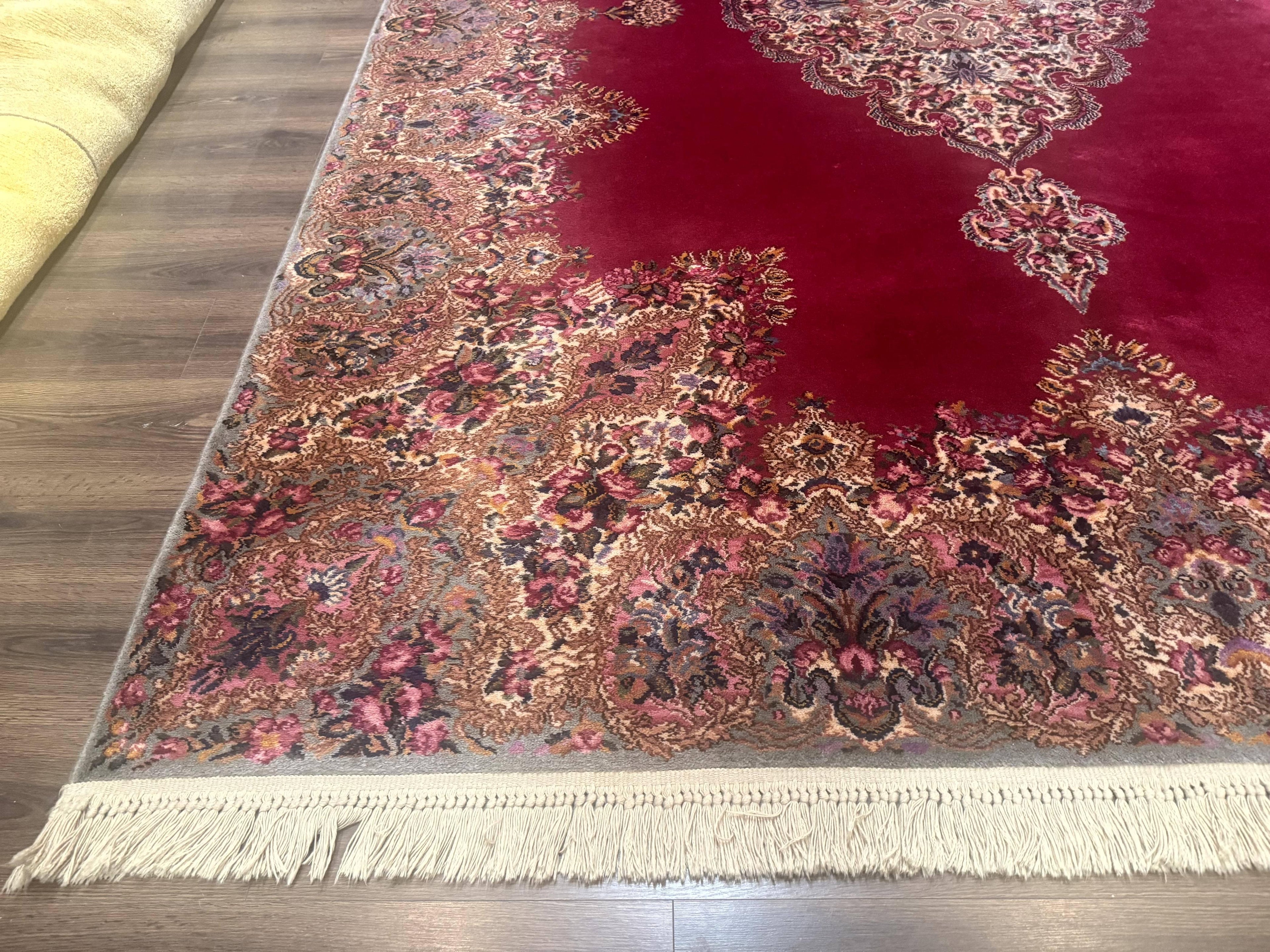 Karastan Rug 8.8 x12 Red Kirman #762, Original 700 Series, Vintage Karastan Carpet, Discontinued Karastan Rug, Karastan Wool Area Rug