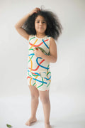 Tank Set in Wavy Lines