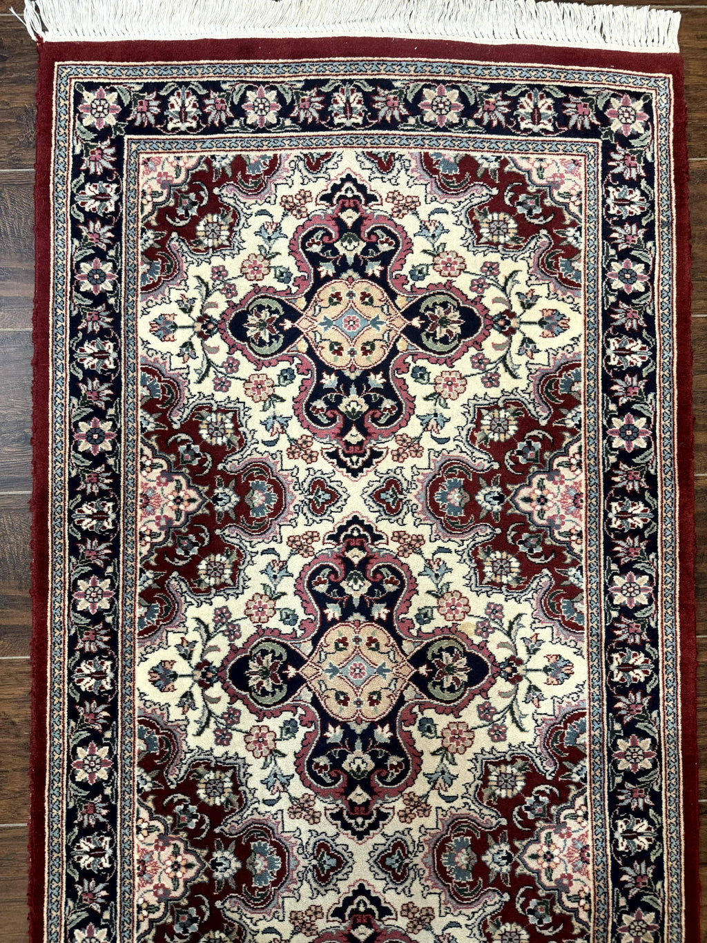 Sino Persian Runner Rug 2.7 x 8, Floral, Handmade, 250 KPSI