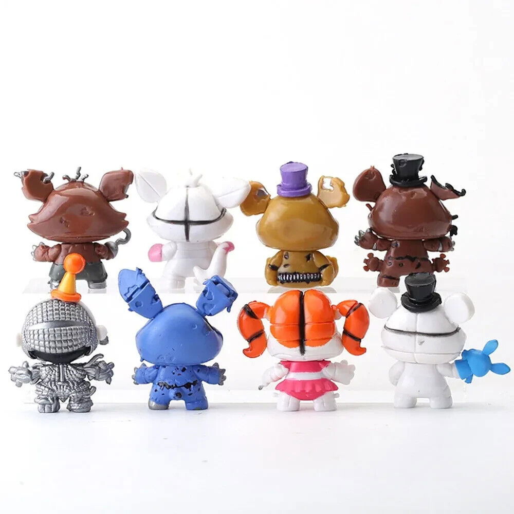 8 PCs Set Freddy Figures, Five Nights At Freddy's FNAF Horror Gaming Figurines