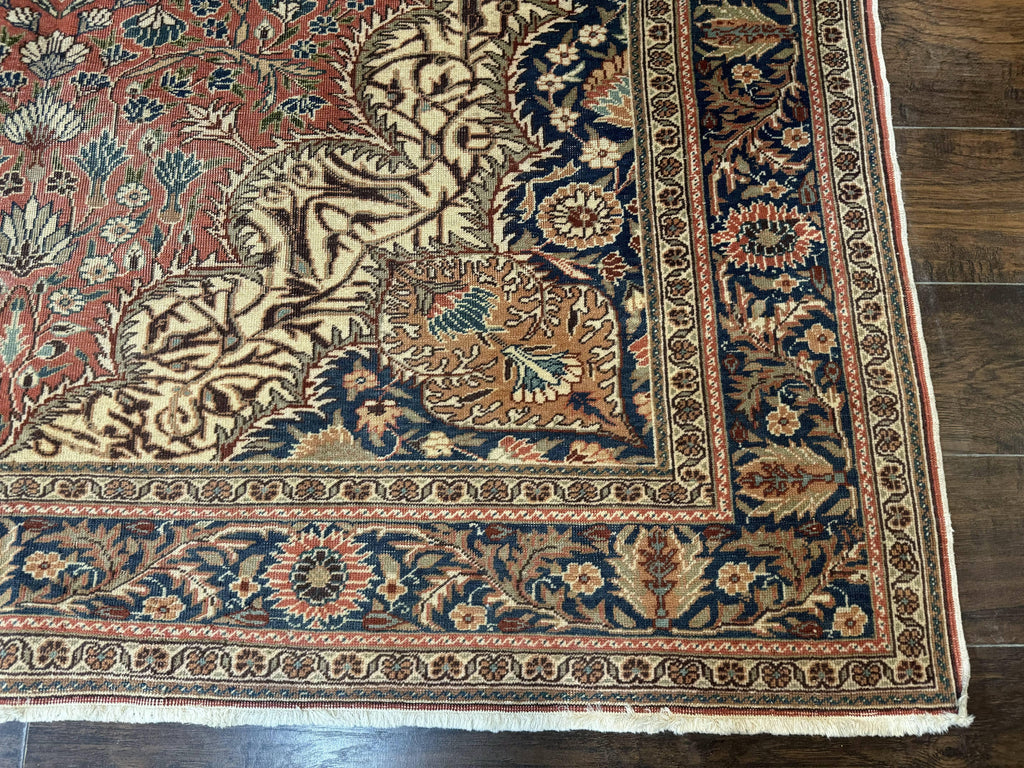Turkish Kayseri Rug 6x10, Antique Turkish Carpet, Floral Medallion, Oriental Carpet, Red