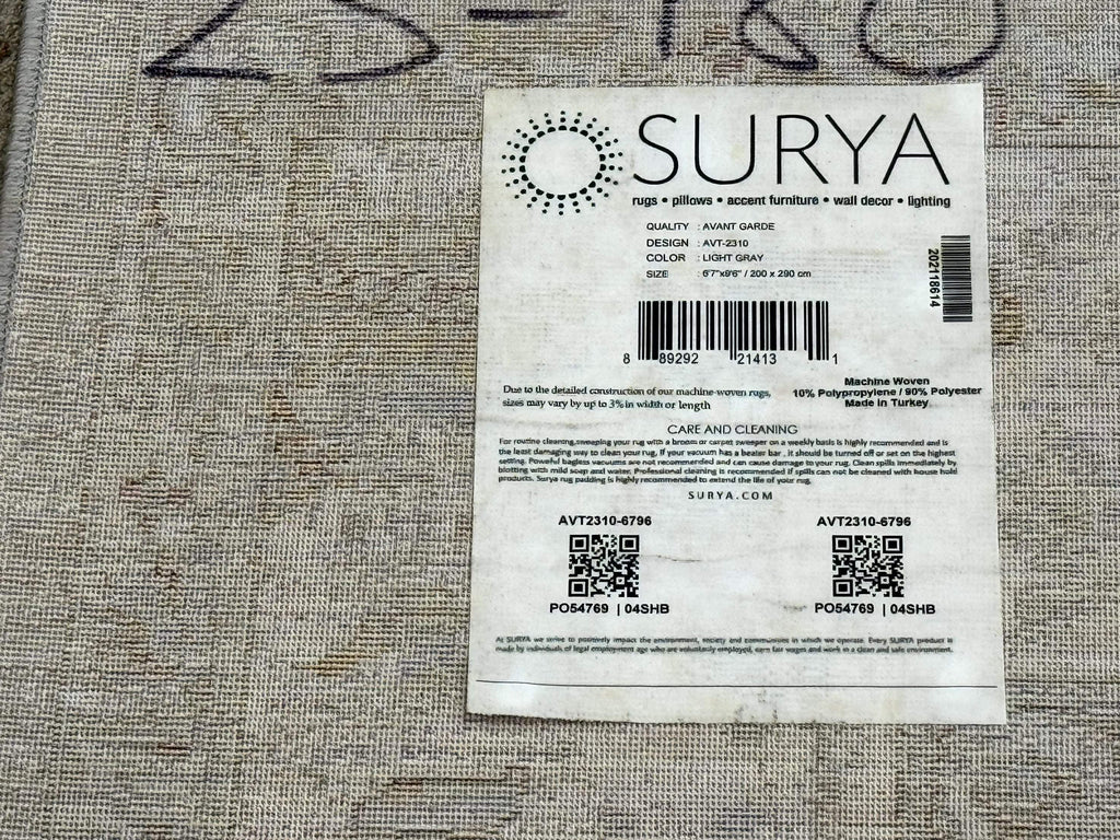 Modern Turkish Oushak Rug 7x9, Netural Colors