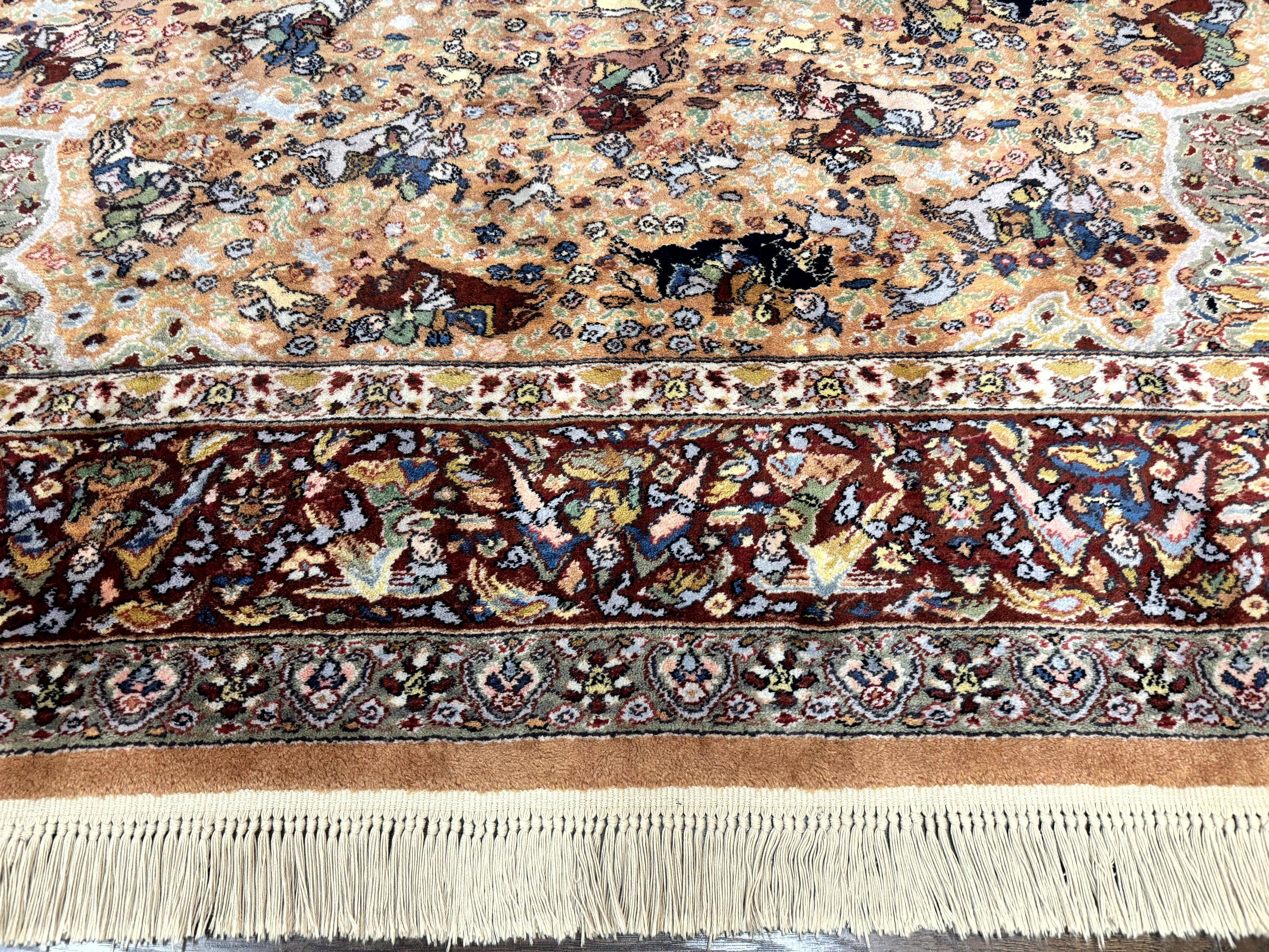Karastan Rug 10x14 - Persian Hunting  #723 - Wool Pile, Vintage