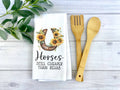Horses Cheaper than Rehab Kitchen Towel Decor Equestrian
