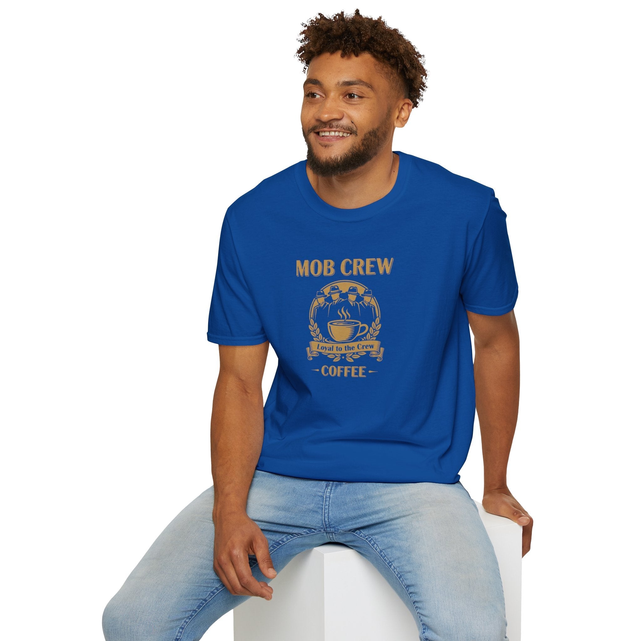 Mob Crew Loyal to The Crew T-Shirt - Vintage Coffee Lover Tee for Coffee Enthusiasts