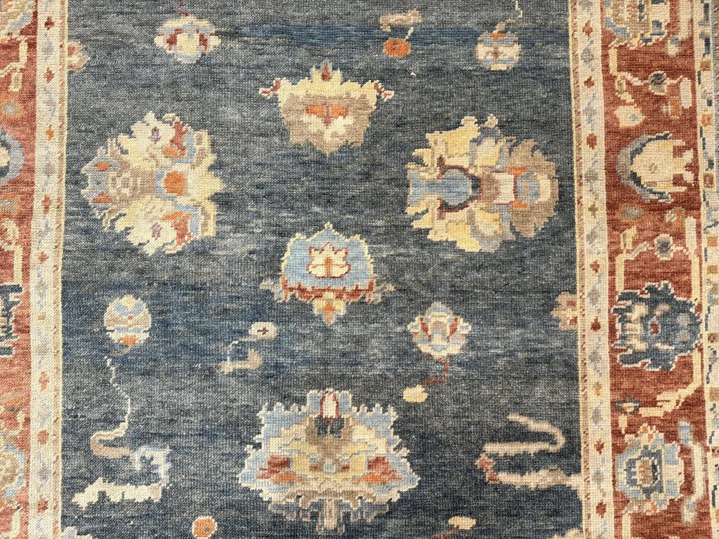Turkish Oushak Rug 6x9, Sultanabad Carpet, Medium Size Oriental Rug