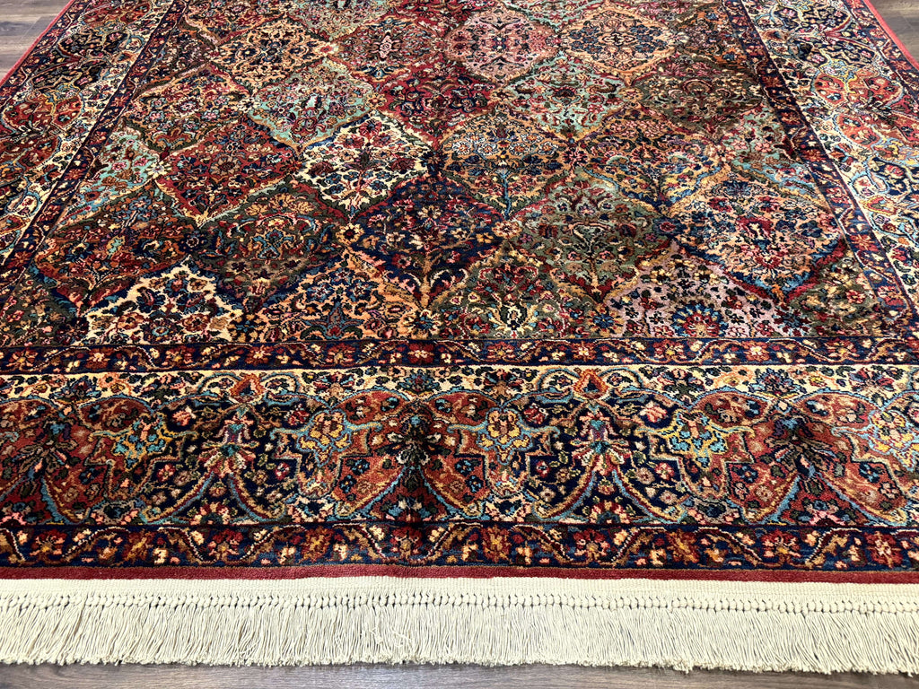 Karastan Rug 8.8 x 10.6, Multicolor Panel Kirman Rug #717, Wool