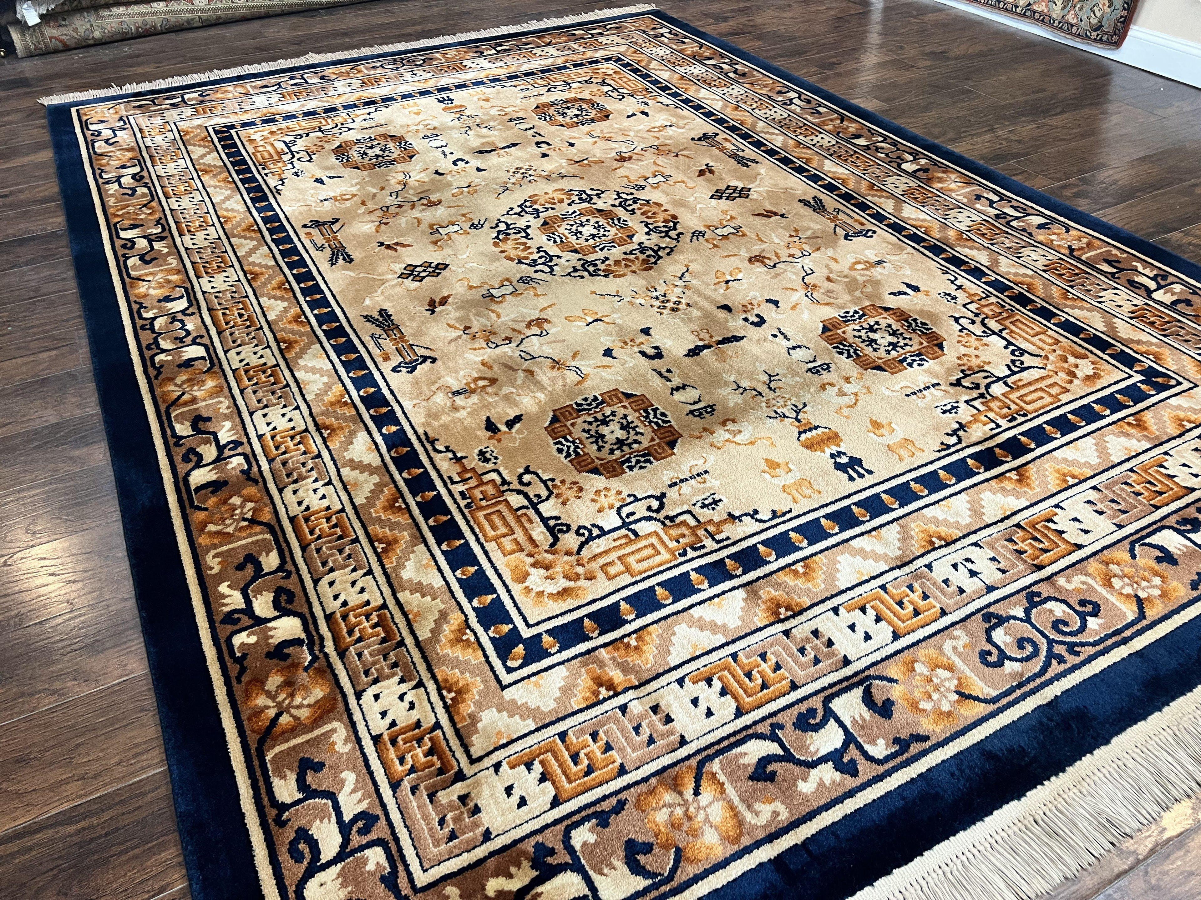 Karastan Rug 8.8 x 12, Cathay Medallion #727, Wool Karastan Carpet, Original Collection 700 Series, Discontinued, Vintage Karastan Area Rug